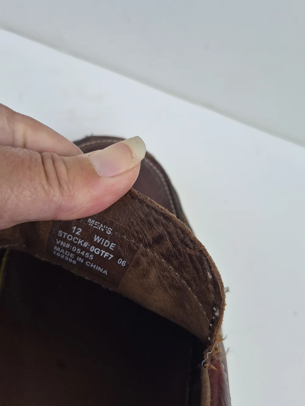 L.L. Bean leather slip